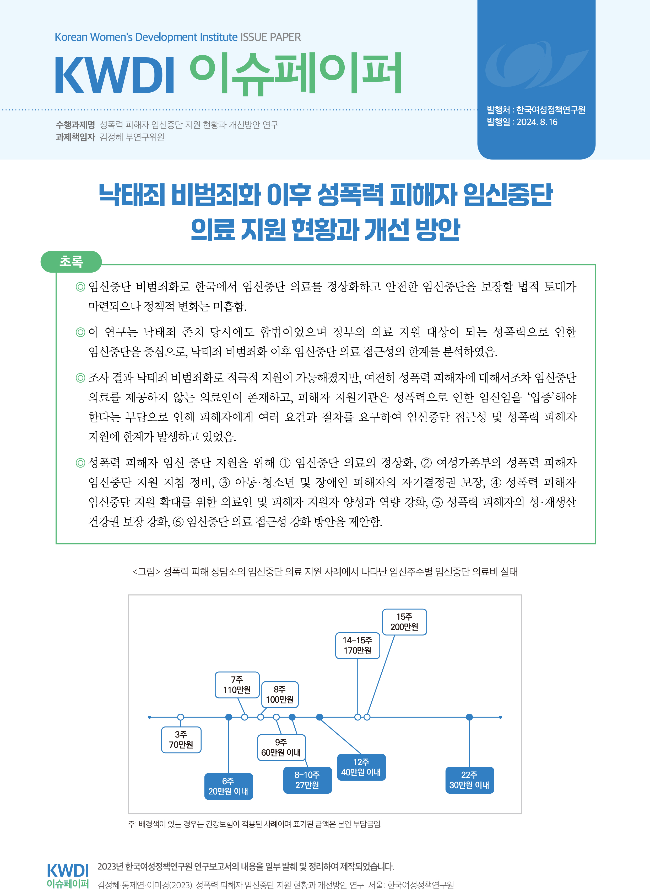 낙태죄 비범죄화 이후 성폭력 피해자 임신중단  의료 지원 현황과 개선 방안