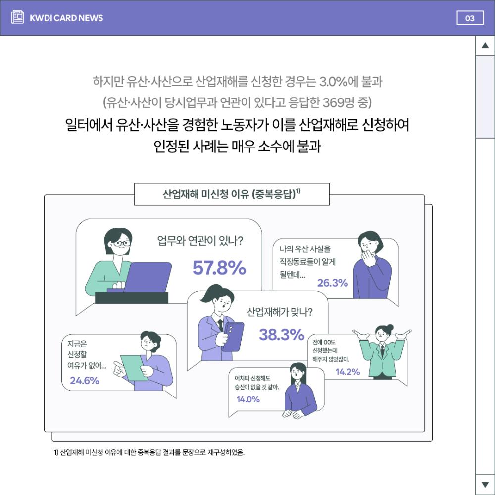 여성노동자의 유산·사산 예방과 보호를 위해서는 무엇이 필요할까요?