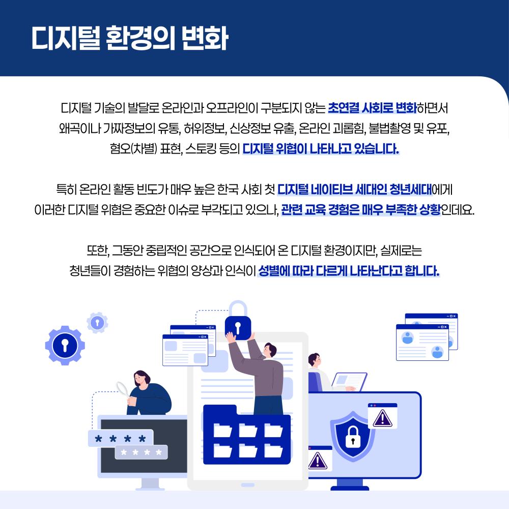 디지털 환경의 변화 젠더 관점에서 살펴본 청년세대의 디지털 안전