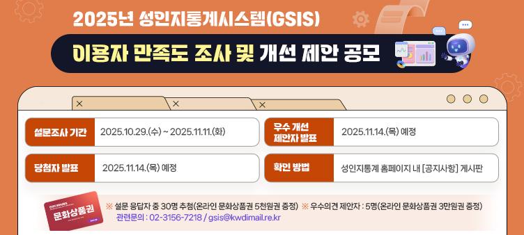 2025년 이용자 만족도조사 및 개선제안 공모